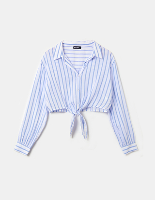 TALLY WEiJL, Camicia Corta A Righe Bianca for Women