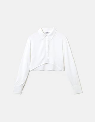 TALLY WEiJL, Biała krótka koszula Basic for Women