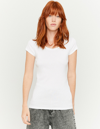 TALLY WEiJL, T-Shirt Basique Blanc for Women
