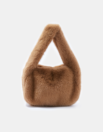Beige Faux Fur Bag | TALLY WEiJL