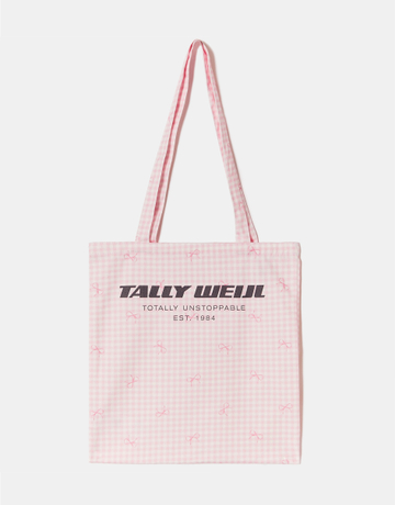 Tote Bag a Quadretti Vichy con Stampa | TALLY WEiJL