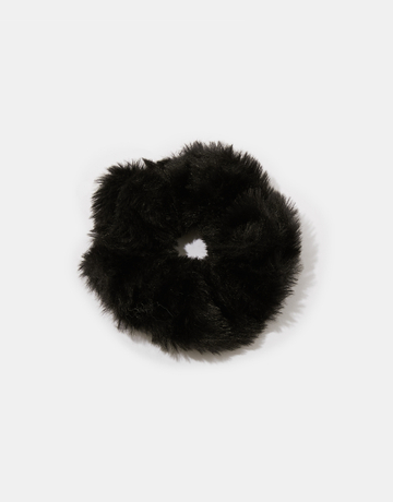 Scrunchie Nero in Pelliccia Sintetica | TALLY WEiJL