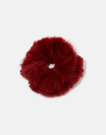 Scrunchie Rosso in Pelliccia Sintetica | TALLY WEiJL