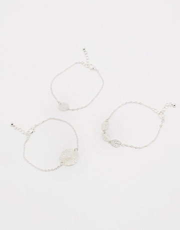 Set di 3 braccialetti argento | TALLY WEiJL