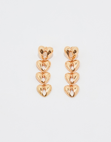 Golden Hearts Pendant Earrings | TALLY WEiJL