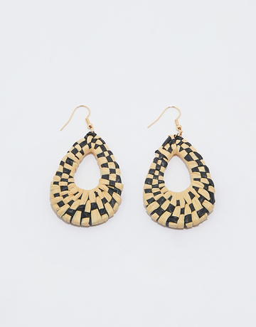 Boucles d'Oreilles Tombantes en Raffia | TALLY WEiJL