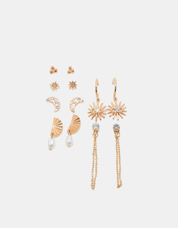 Lot de 6 Paires de Boucles d'Oreilles en Strass | TALLY WEiJL