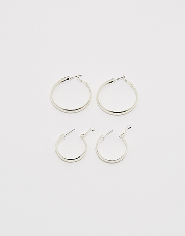 Lot de 2 Paires de Créoles Argentées | TALLY WEiJL