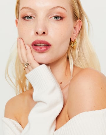 Créoles Dorées Effet Layering | TALLY WEiJL