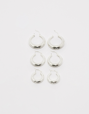 Lot de 3 Paires de Créoles Larges | TALLY WEiJL