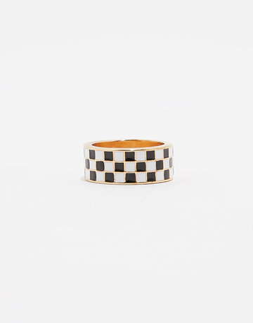 Bague Large avec Motif Damier | TALLY WEiJL