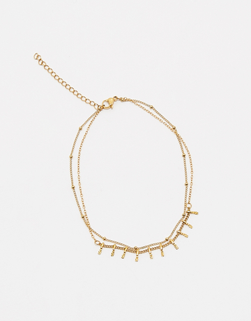 Bracelet de Cheville Doré Effet Layering | TALLY WEiJL