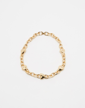 Goldene Halskette mit Herzen | TALLY WEiJL