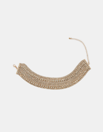 Goldene Halskette Mit Strass | TALLY WEiJL