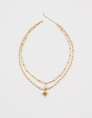 Golden Double Necklace with Pendant | TALLY WEiJL