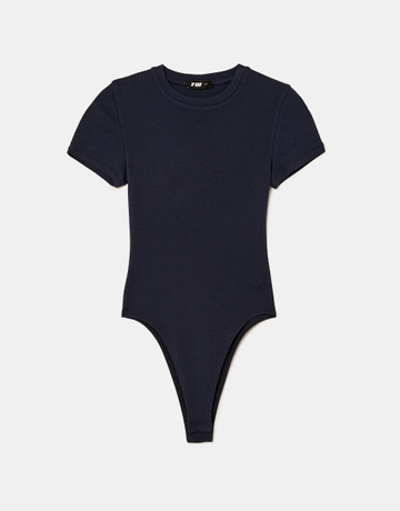 Blauer Basic Shortsleeve Bodysuit | TALLY WEiJL