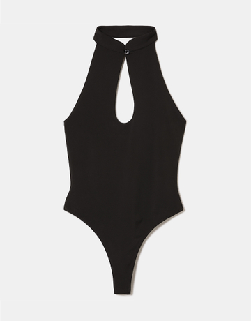 Body noir ajusté à col halter | TALLY WEiJL