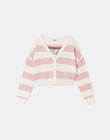 Pink Striped Cardigan | TALLY WEiJL