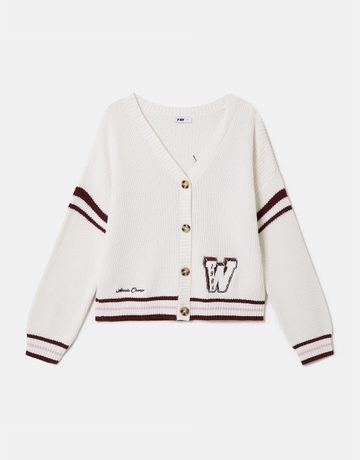 Weiße Gestreifte Strickjacke | TALLY WEiJL
