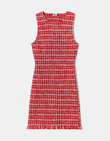 Red and White Gingham Mini Dress | TALLY WEiJL