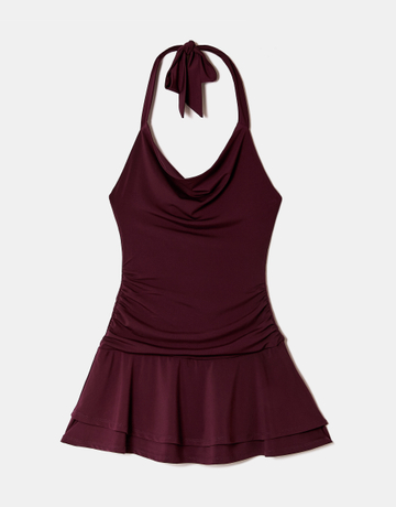 Burgundy Mini Dress | TALLY WEiJL