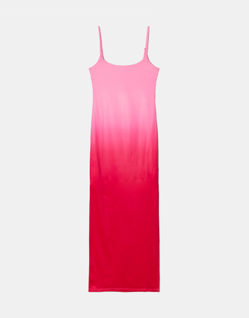 Gradient Pink Bodycon Long Dress | TALLY WEiJL