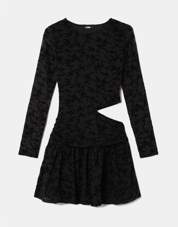 Mini Abito Nero in Pizzo con Cut Out | TALLY WEiJL