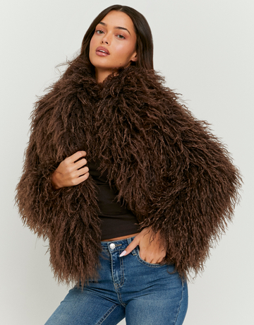 Giacca Marrone in Eco-Pelliccia | TALLY WEiJL