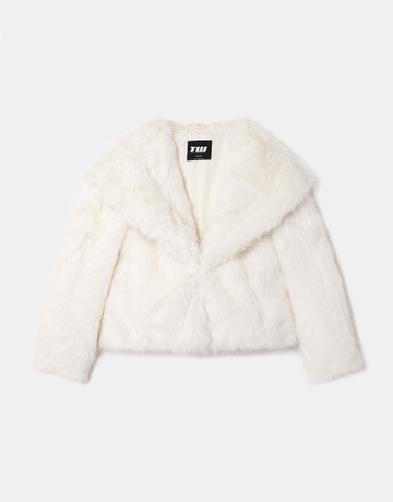 Beige Kunstfelljacke | TALLY WEiJL