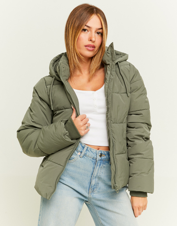 Khaki Padded Jacket | TALLY WEiJL