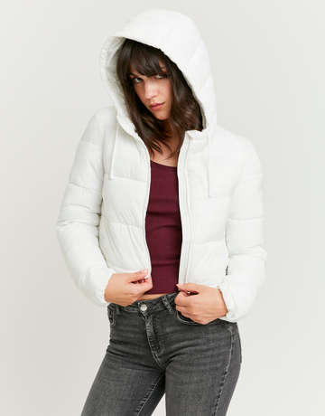 White Cropped Padded Jacket | TALLY WEiJL