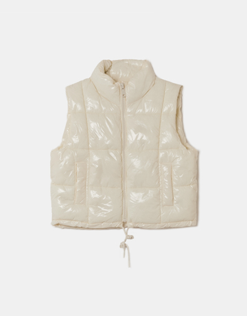 Beige Light Padded Vest | TALLY WEiJL