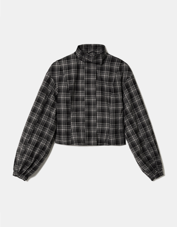 Graue Karierte Bomberjacke | TALLY WEiJL