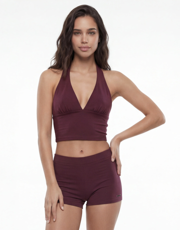 Purple High Waist Mini Shorts | TALLY WEiJL