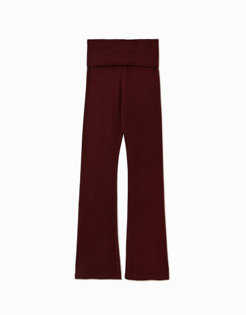 Basic Burgundy Cotton Trousers | TALLY WEiJL