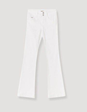 Weisse Mid Waist Bootcut Hose | TALLY WEiJL