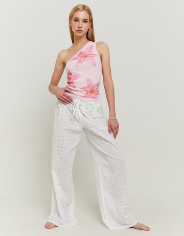 Weisse Wide Leg Webhose | TALLY WEiJL