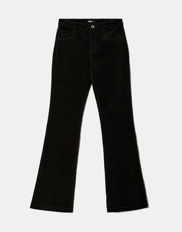 Black Corduroy Bootcut Pant | TALLY WEiJL