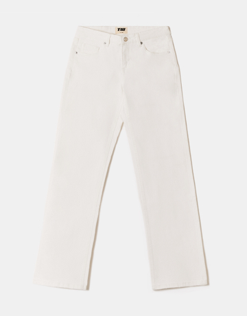 Pantaloni straight leg bianco | TALLY WEiJL