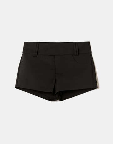 Black Fitted Mini Shorts | TALLY WEiJL