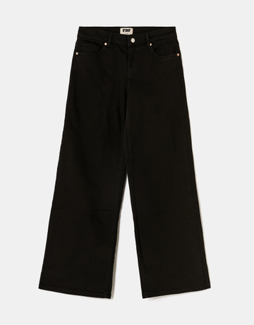 Schwarze High-Waist-Jeans mit weitem Bein | TALLY WEiJL