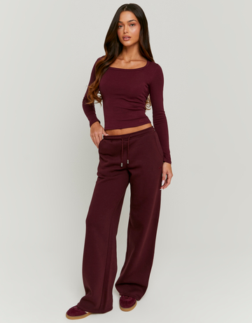 Burgundy Long Jogger | TALLY WEiJL