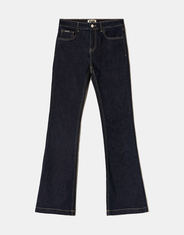 Dunkelblaue Midwaist Bootcut Jeans | TALLY WEiJL