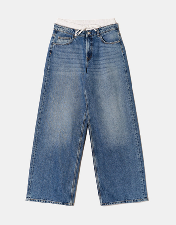 Blue Baggy Jeans with Boxer Waistband | TALLY WEiJL