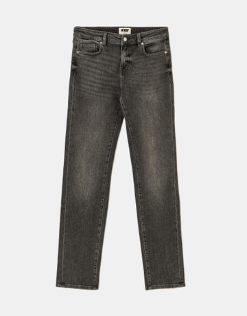 Grey Mid Waist Slim Jeans | TALLY WEiJL