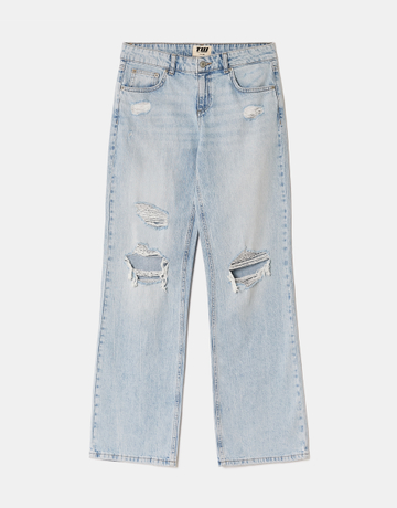 Blue Low Waist Straight Jeans | TALLY WEiJL