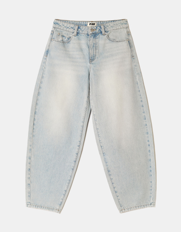 Niebieskie jeansy barrel | TALLY WEiJL