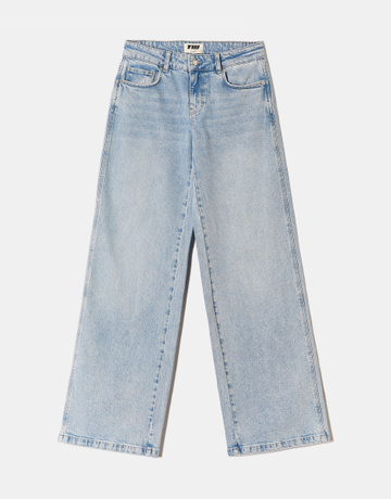Light Blue Low Waist Straight Leg Jeans | TALLY WEiJL
