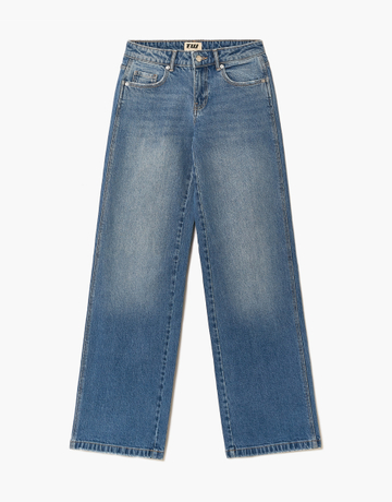 Blue Low Waist Straight Leg Jeans | TALLY WEiJL