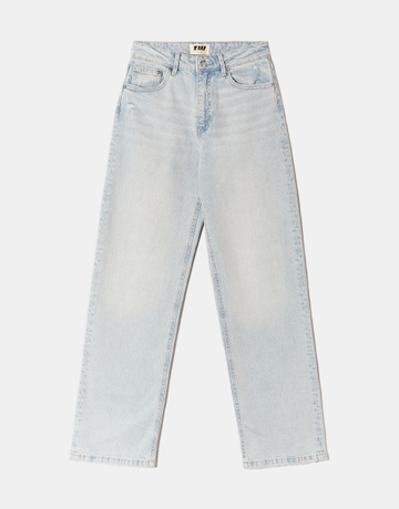 Light Blue High Waist Straight Leg Jeans | TALLY WEiJL